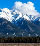 雪山下的风力发电机组()13123#横屏 