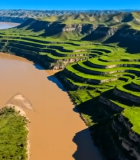 黄河黄土高原航拍风光2430#横屏 