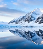 雪山冰川湖面倒影景观6891#横屏 