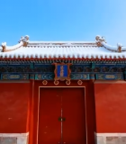 红墙古建筑雪景全景7539#横屏 