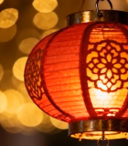 悬挂的红色传统灯笼特写12715#横屏 