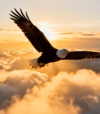 雄鹰云海间翱翔9464#横屏 