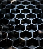 	 黑色六边形抽象背景素材1982#横屏 