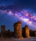 星空下的奇特地貌景观(1)9874#横屏 