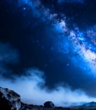 星空下的岩石夜景素材13578#横屏 