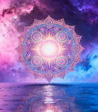 星空下的曼陀罗图案背景素材762#横屏 