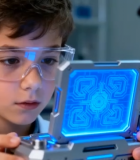 小男孩实验室操作科技设备1226#横屏 