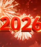 新年烟花特效画面8077#横屏 