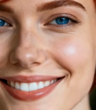 红发女子闭眼微笑特写2611#横屏 