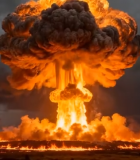 核弹爆炸蘑菇云场景7549#横屏 