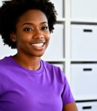 黑人女性直播指向展示物品6370#横屏 