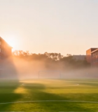 校园足球场晨曦风景3306#横屏 