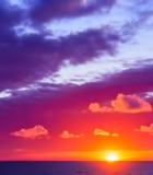 海上日落天空晚霞景象7159#横屏 