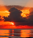 海上日落壮丽景象9991#横屏 