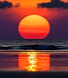 	 海上日落全景(1)12220#横屏 