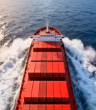 海上货轮集装箱航行画面11341#横屏 