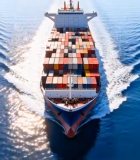 海上货轮集装箱运输全景13576#横屏 