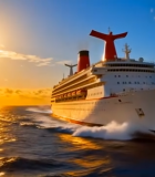 海上航行的大型邮轮6991#横屏 