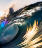 海上彩色波浪特写11839#横屏 