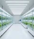 现代化温室大棚内蔬菜种植场景2550#横屏 