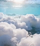 海面白色泡沫翻滚的海水素材11382#横屏 