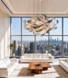现代豪华客厅大窗城市景观337#横屏 