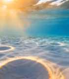 海底阳光照射沙滩景象2694#横屏 