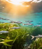 海底珊瑚与鱼群景象(1)5880#横屏 