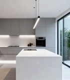 现代风格开放式厨房室内场景3254#横屏 