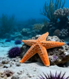 海底海星与海胆珊瑚礁景观1409#横屏 