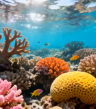 海底珊瑚礁与鱼群景观(2)13939#横屏 