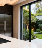 现代风格室内厨房与庭院景观6629#横屏 