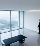 现代办公室内男士行走素材4672#横屏 