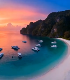 海岛海湾黄昏全景2120#横屏 