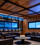 现代办公室休息区场景6685#横屏 