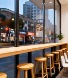 现代餐厅室内桌椅布置场景6302#横屏 