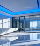 现代敞亮办公室前台场景3847#横屏 