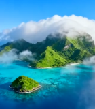 海岛海洋高空全景10005#横屏 