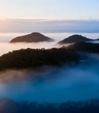 海岛云海日出航拍素材1892#横屏 