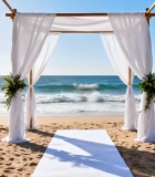 海边沙滩婚礼装饰场景14850#横屏 