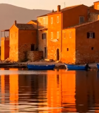 海边小镇日落全景3719#横屏 