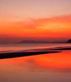 海边日落时分美景5297#横屏 