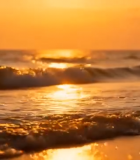 海边日落海浪实拍素材5193#横屏 