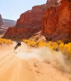 峡谷中骑行者的沙漠之旅5714#横屏 