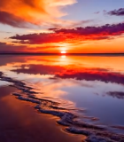 海边日落全景自然风光()5753#横屏 