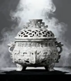 古风香炉烟雾缭绕特写7304#横屏 