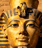 古埃及神庙法老雕像特写()13635#横屏 