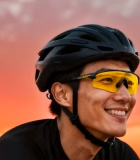 夕阳下骑行者特写14272#横屏 