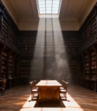 	 古典风格图书馆室内场景11639#横屏 