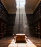古典风格图书馆室内场景11639#横屏 